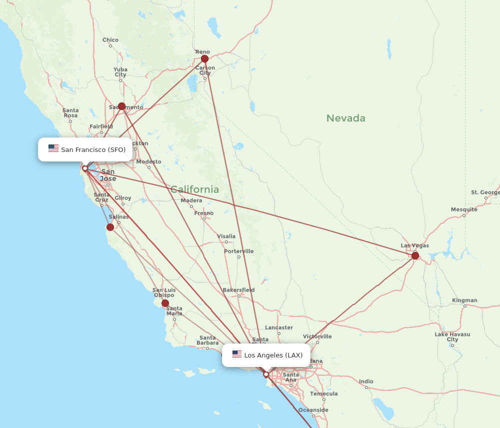 flights from lax to san francisco ca