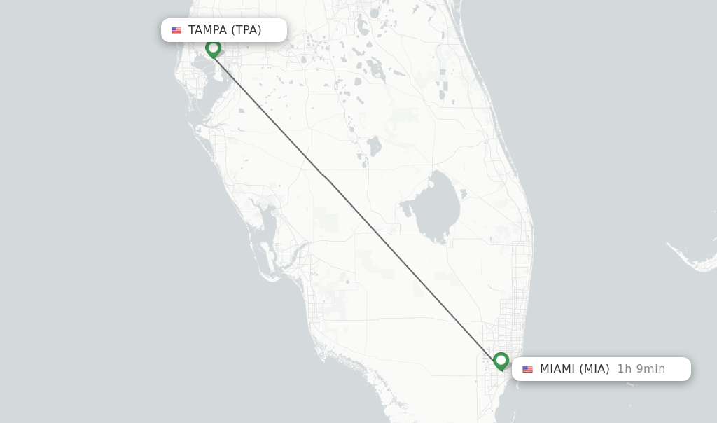 tampa to miami flights