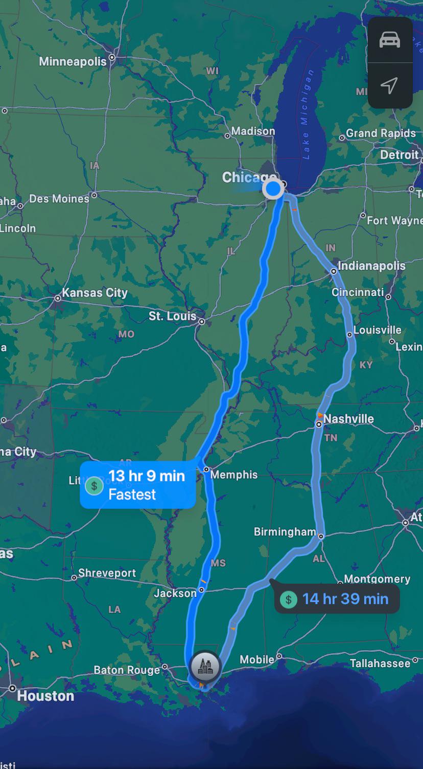 chicago to new orleans