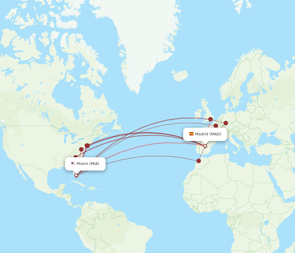 miami to madrid