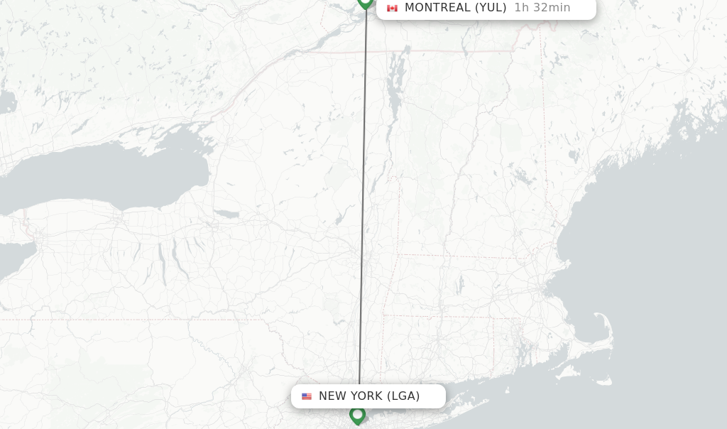 new york to montreal flight