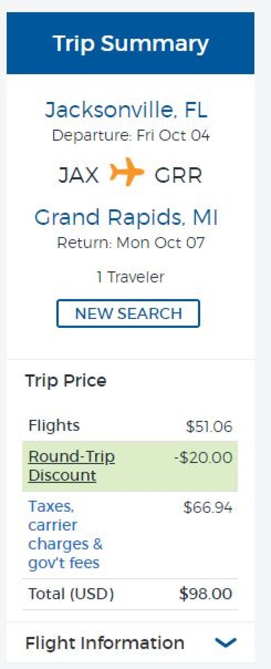 flights from michigan to florida