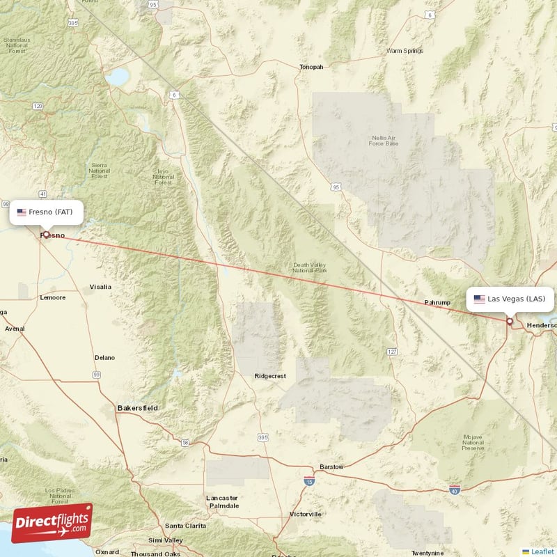 airline flights from fresno ca to las vegas nv