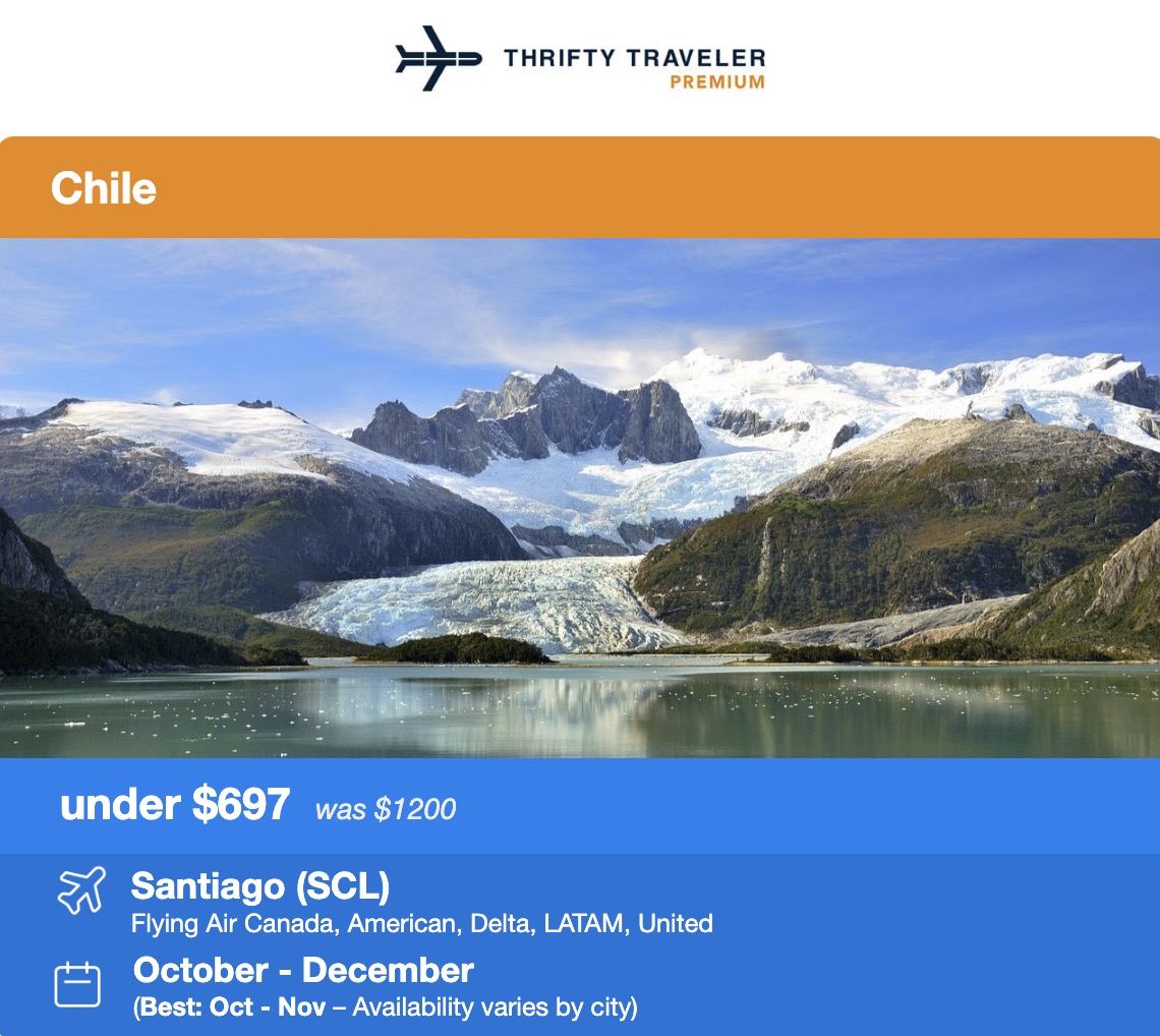 airfare to chile south america