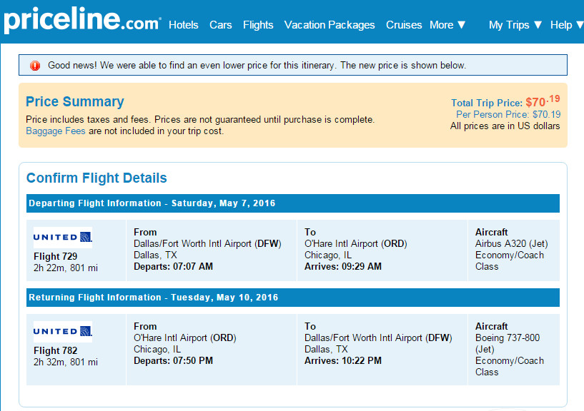 airline tickets from chicago to texas