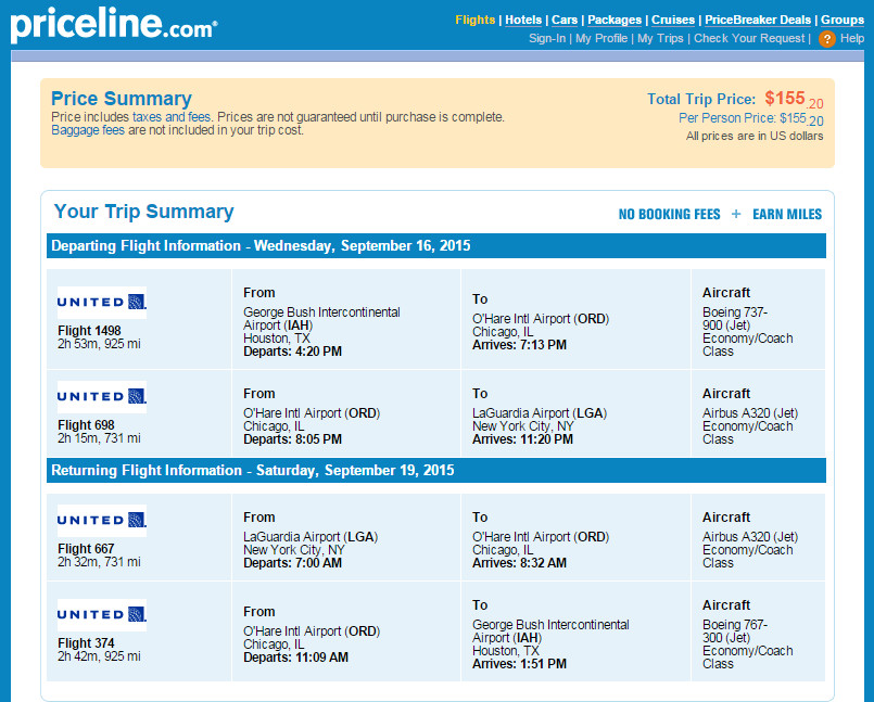 flight ticket from houston to new york