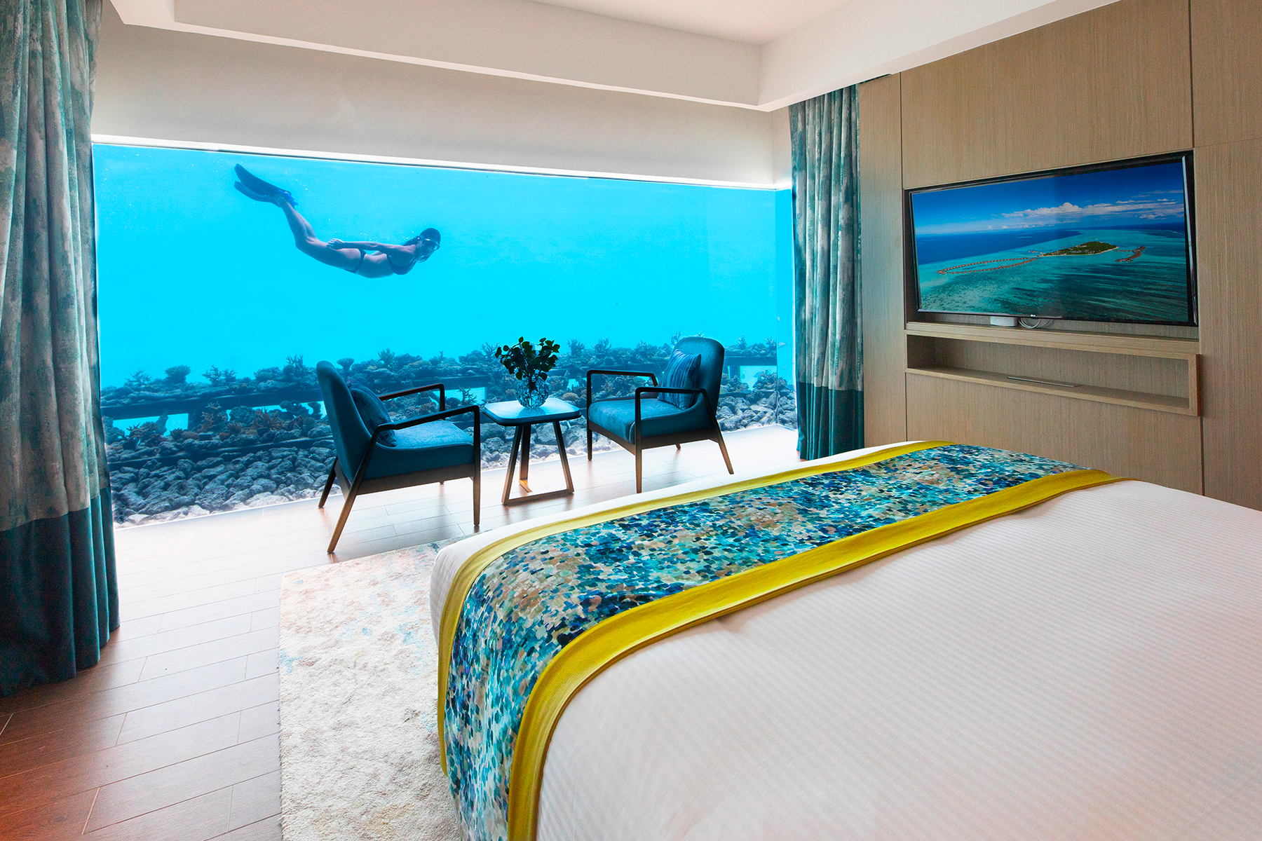 hotel room in maldives