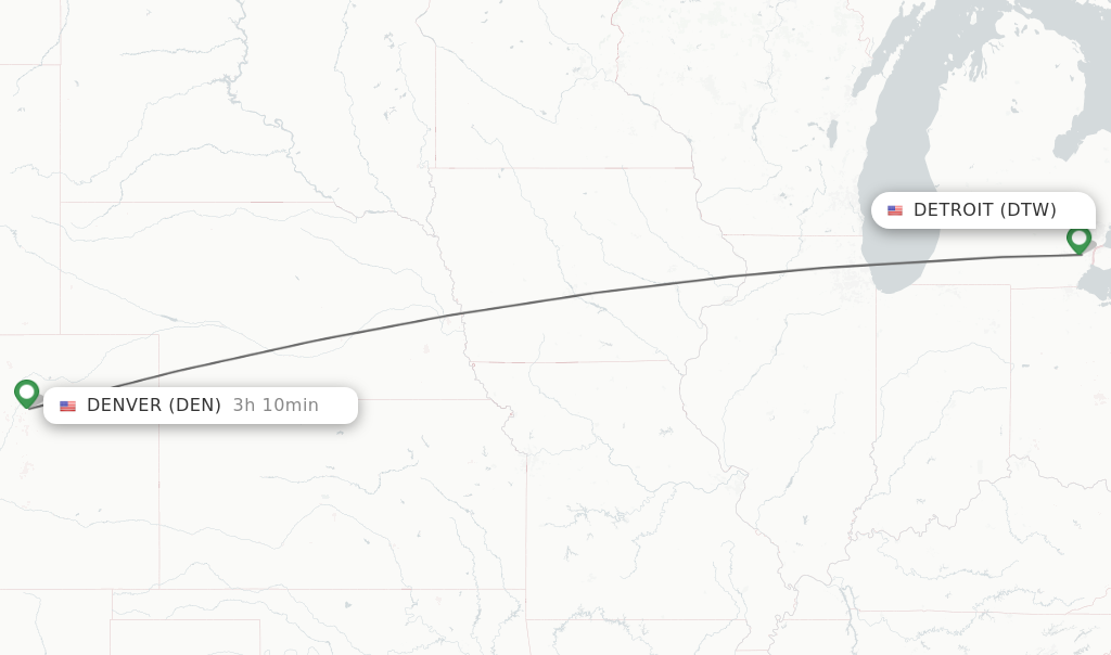 detroit to denver co