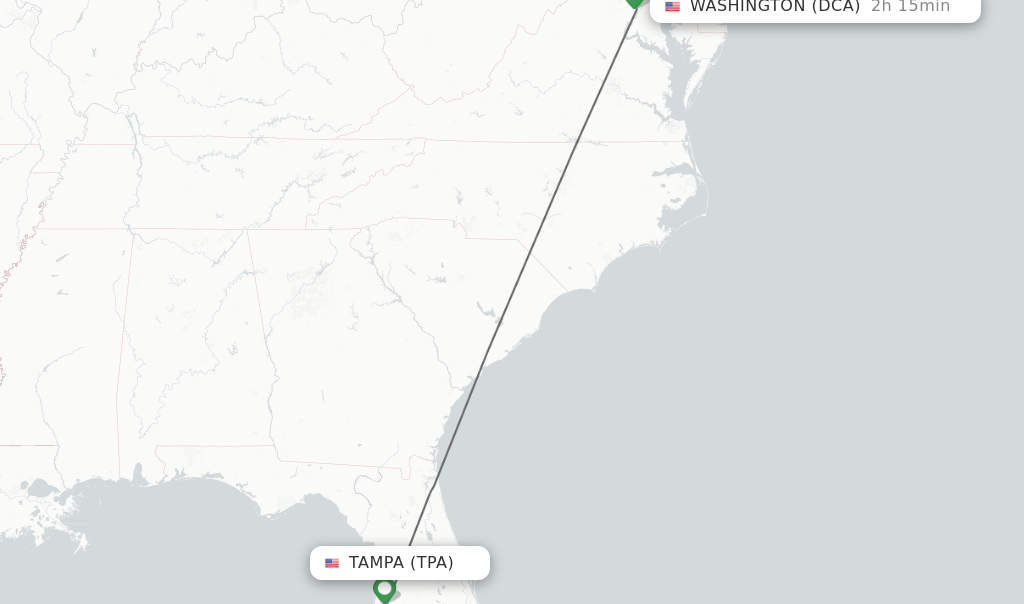 flights from tampa to dc