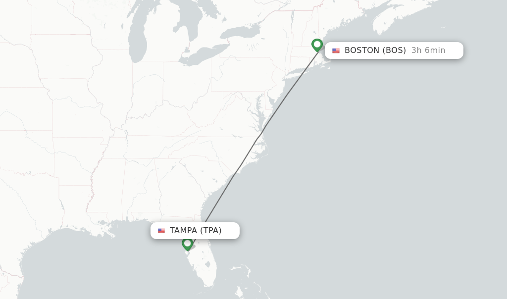airlines from tampa to boston