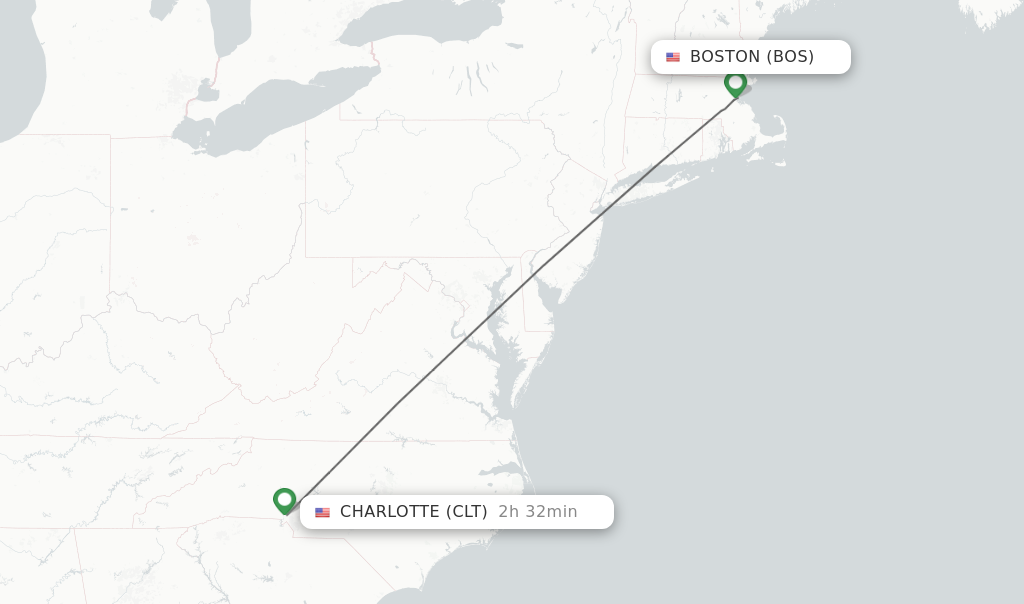 boston to charlotte nc