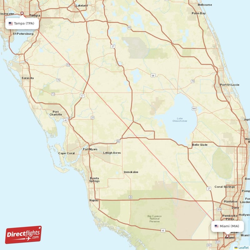 tampa to miami flights