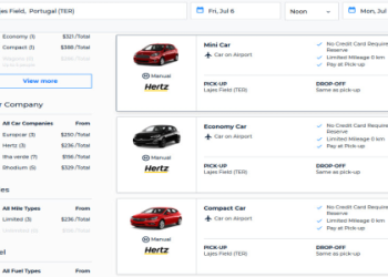 rental cars rates comparison