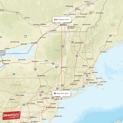 new york to montreal flight