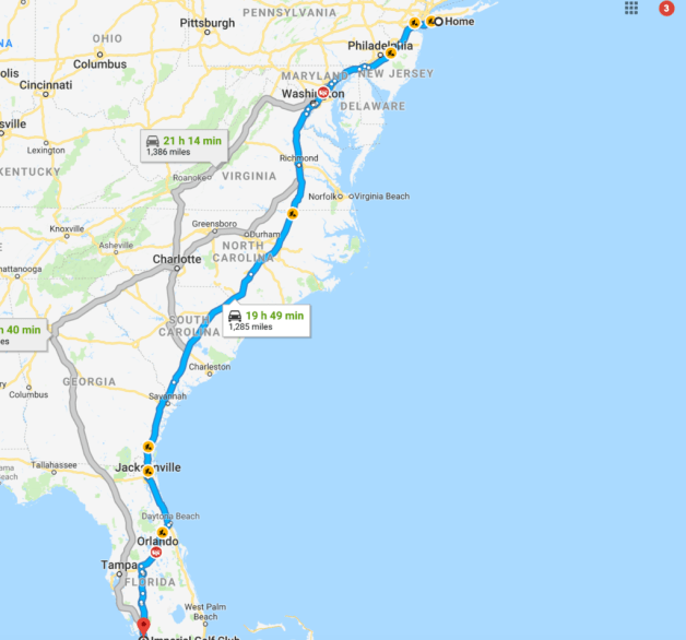 florida to new york