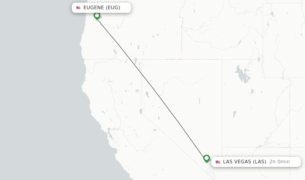 flights from eugene to las vegas