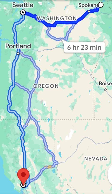 seattle wa to spokane wa