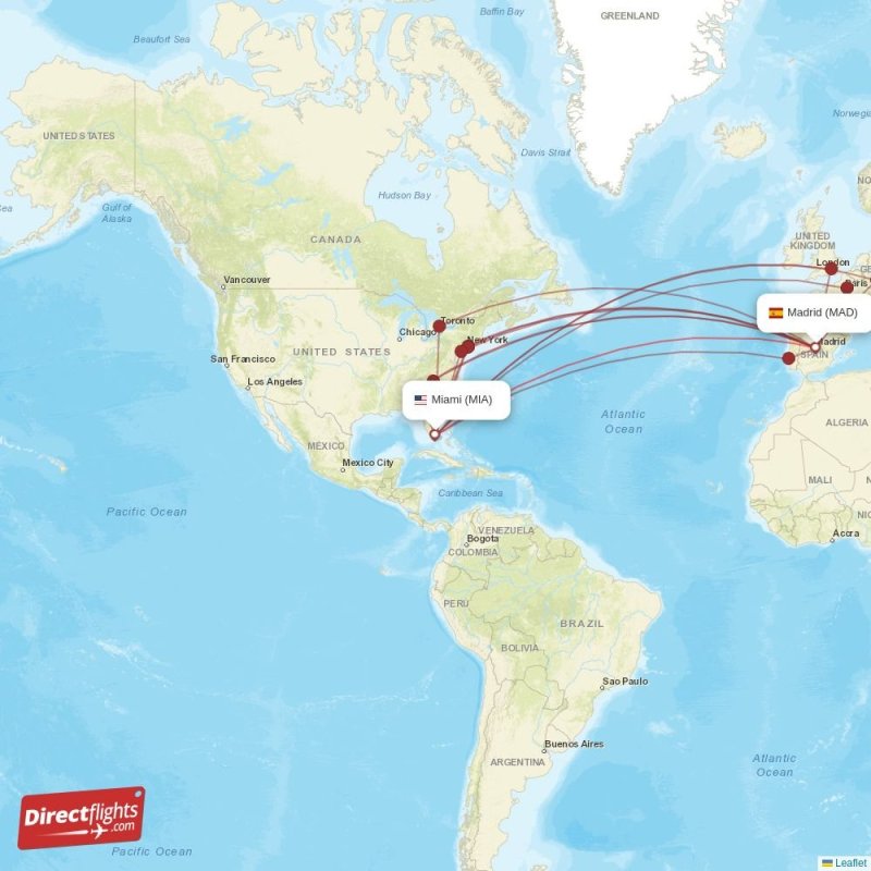 flights from miami to madrid