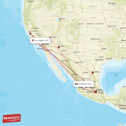 plane tickets lax to guadalajara