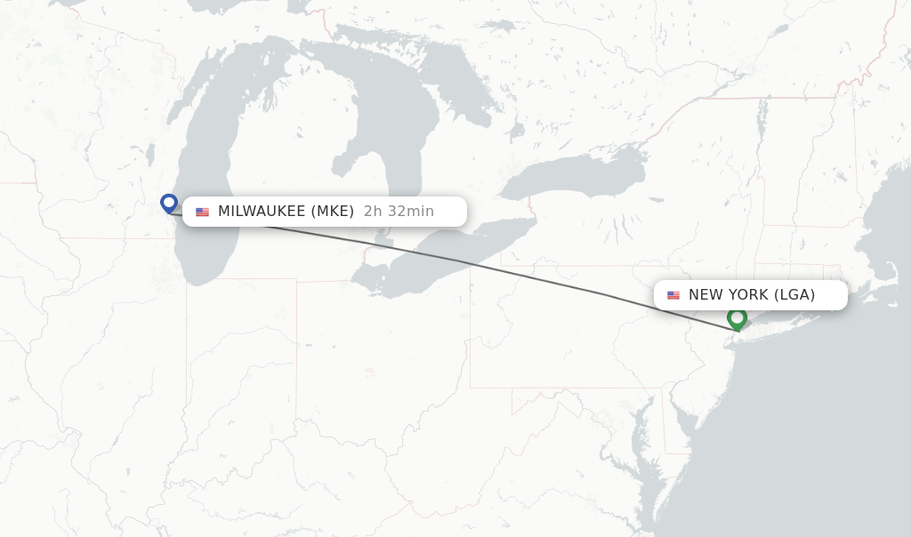 flights from new york to milwaukee wisconsin