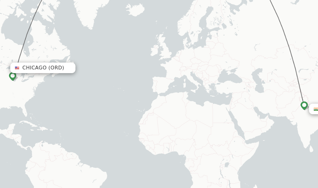 chicago to india flights