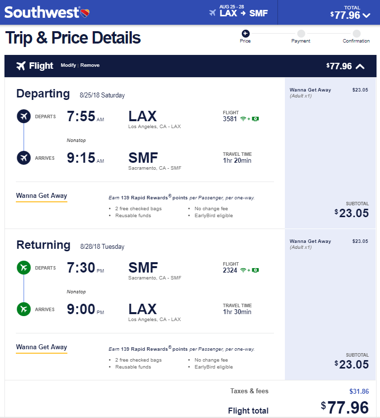 cheap flights to california