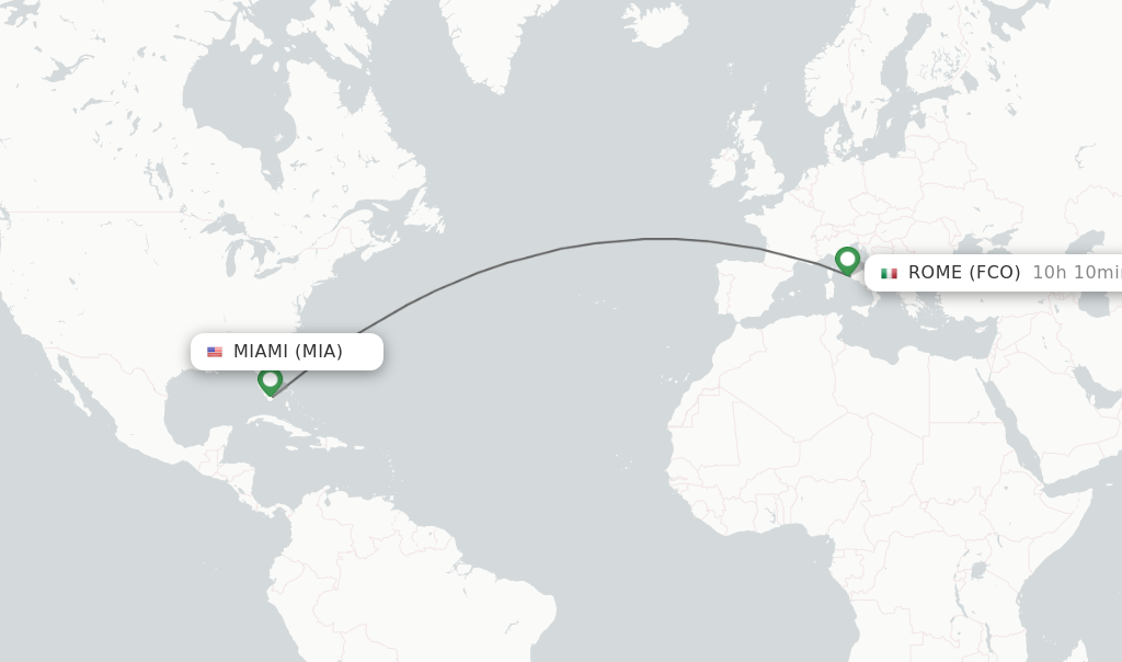 miami to rome