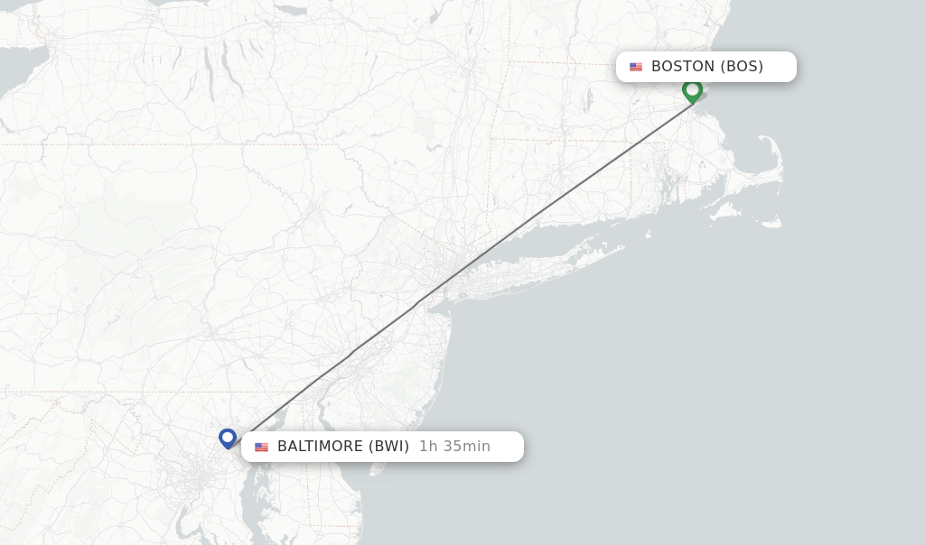 boston to baltimore flights